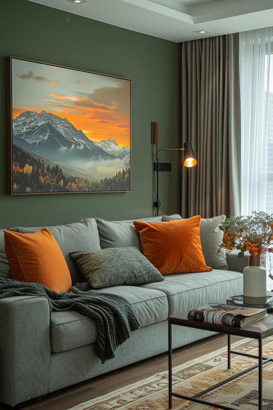 grey sofa living room