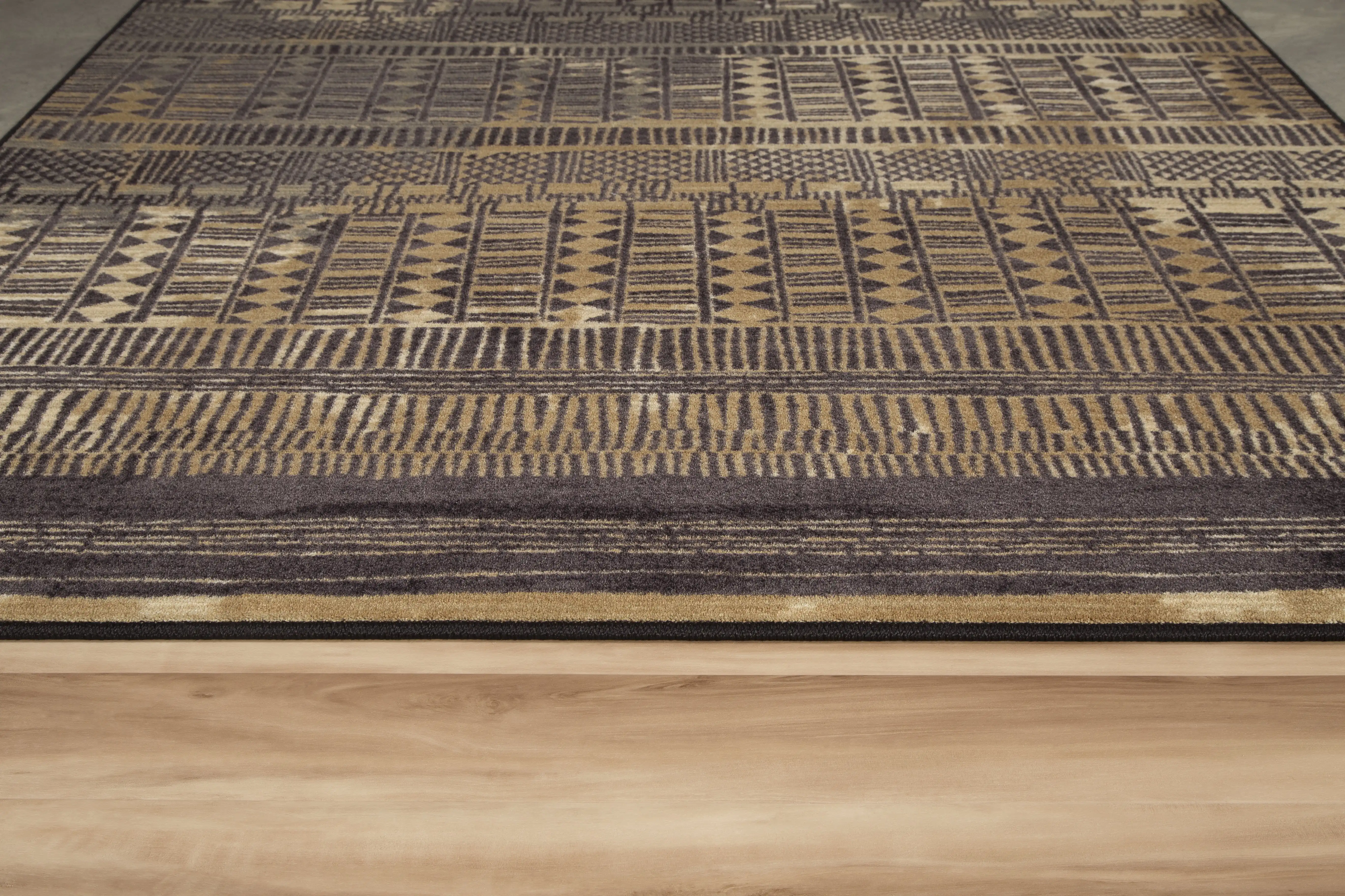 Drayton Fulani African Mud Cloth Gold Area Rug