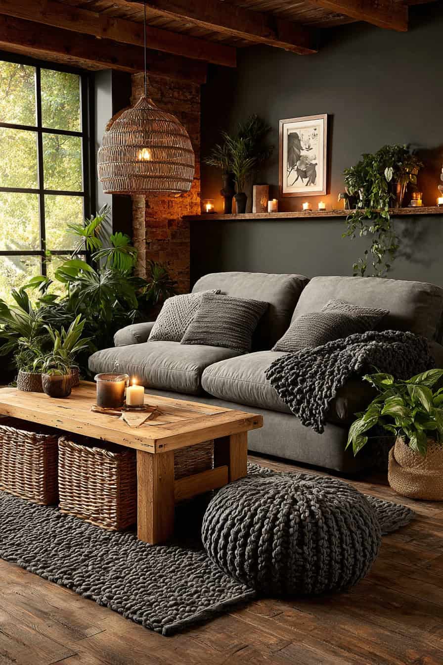 grey sofa living room
