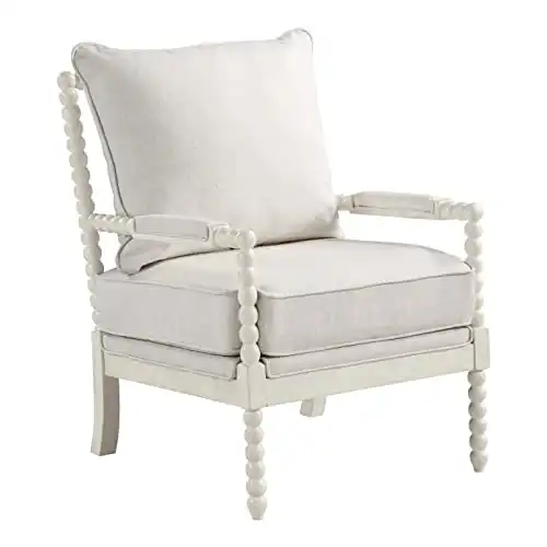 Accent Chair with Antique Wood Frame