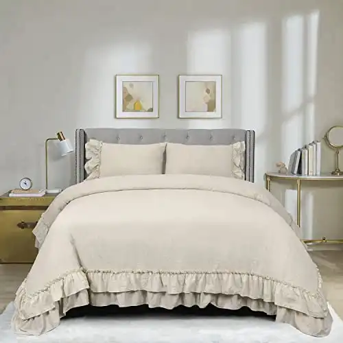 Farmhouse Ruffled Duvet Cover Set