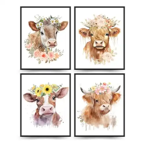 Highland Cow Wall Art
