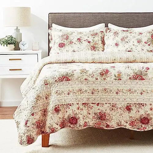 Greenland Home Antique Rose Quilt Set