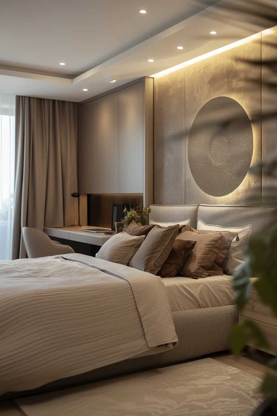 hotel style bedroom