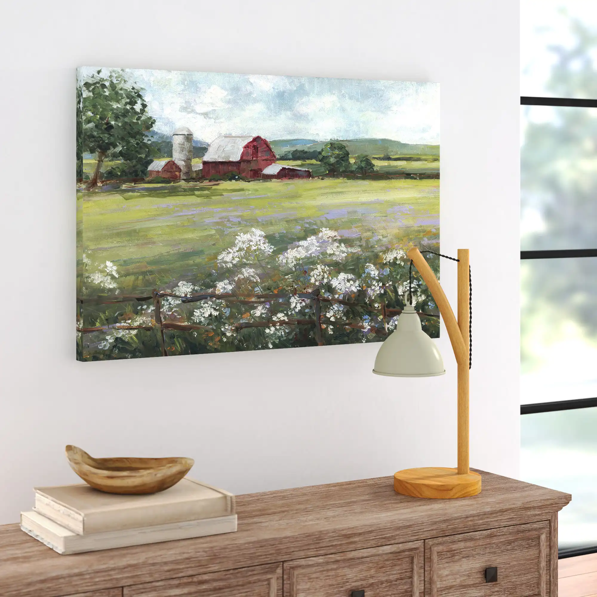 Demetrice "Summer At The Farm" on Canvas