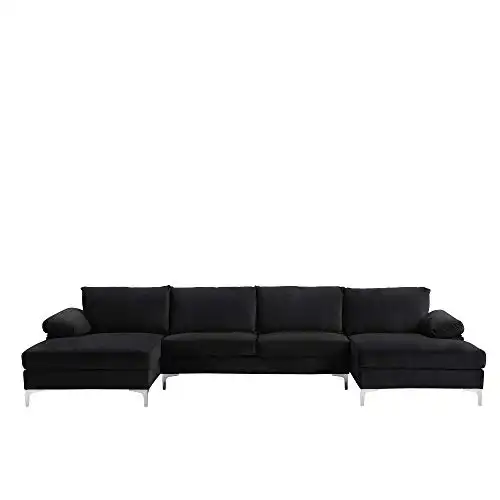 Modern Large Velvet Sectional