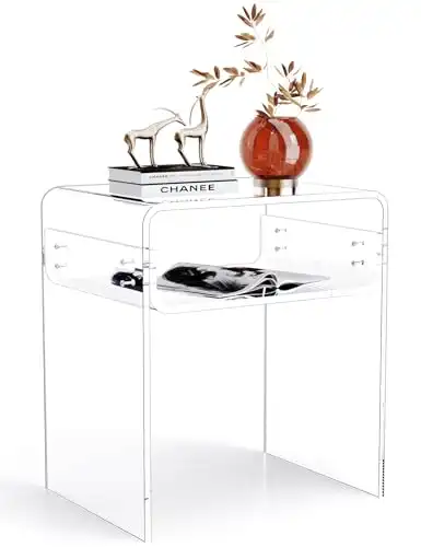 Clear Acrylic Bedside Nightstand