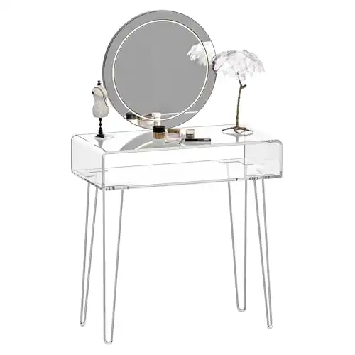Acrylic Makeup Vanity Table