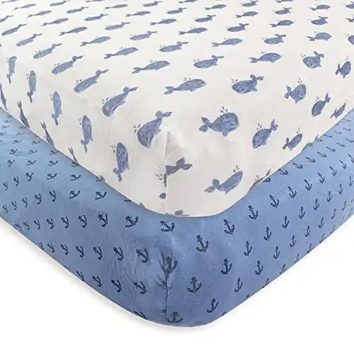 Hudson Baby Cotton Fitted Crib Sheet
