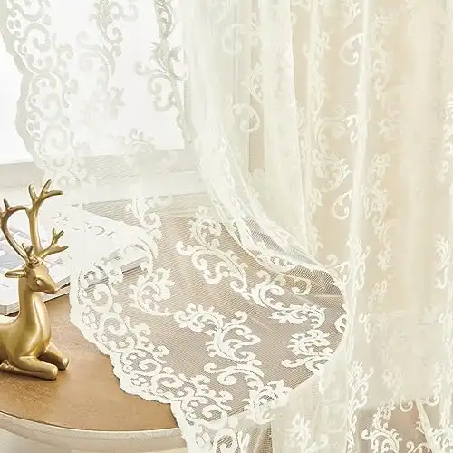 Ivory Lace Curtains