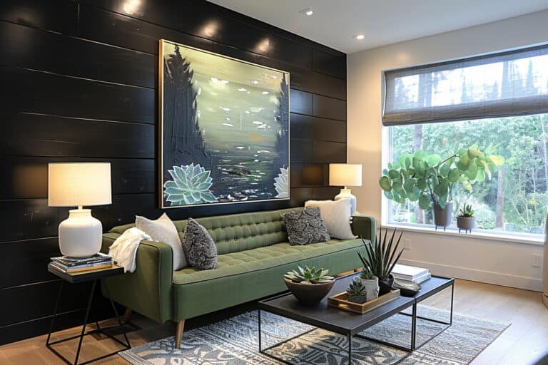 black accent wall