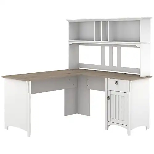 L-Shaped Desk with Hutch