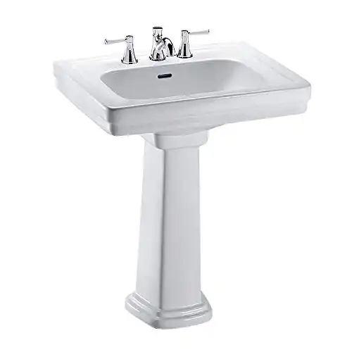 Promenade Lavatory and Pedestal with 8-Inch Center