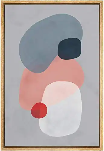 Framed Canvas Wall Art Gray