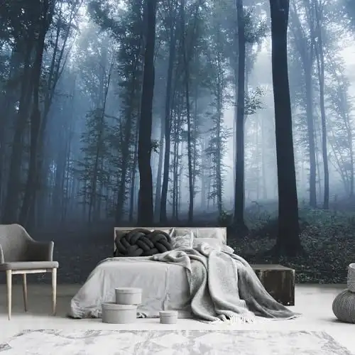 Foggy Dark Forest Wallpaper