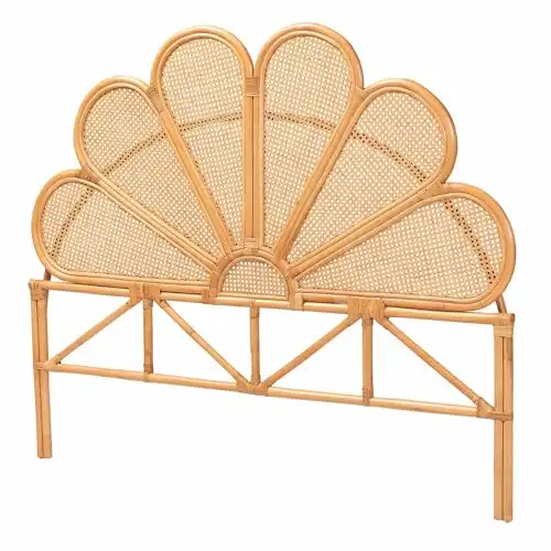 Natural Rattan Standalone Headboard