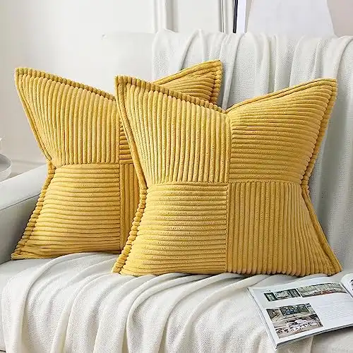 Mustard Yellow Throw Pillow Covers