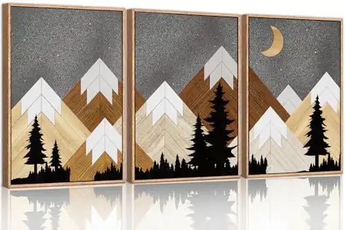 Mountain Framed Canvas Wall Art Set