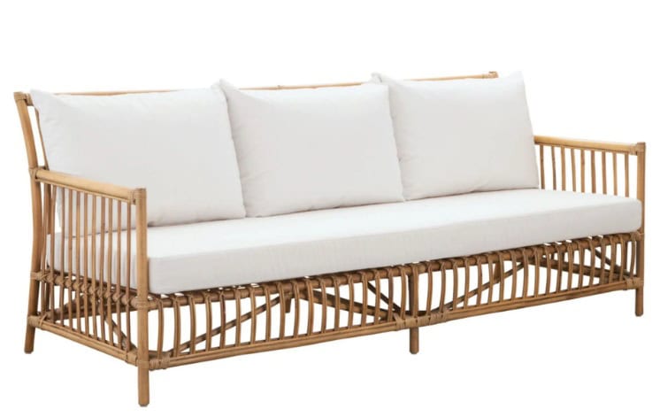 Natural Rattan 3-Seater Sofa