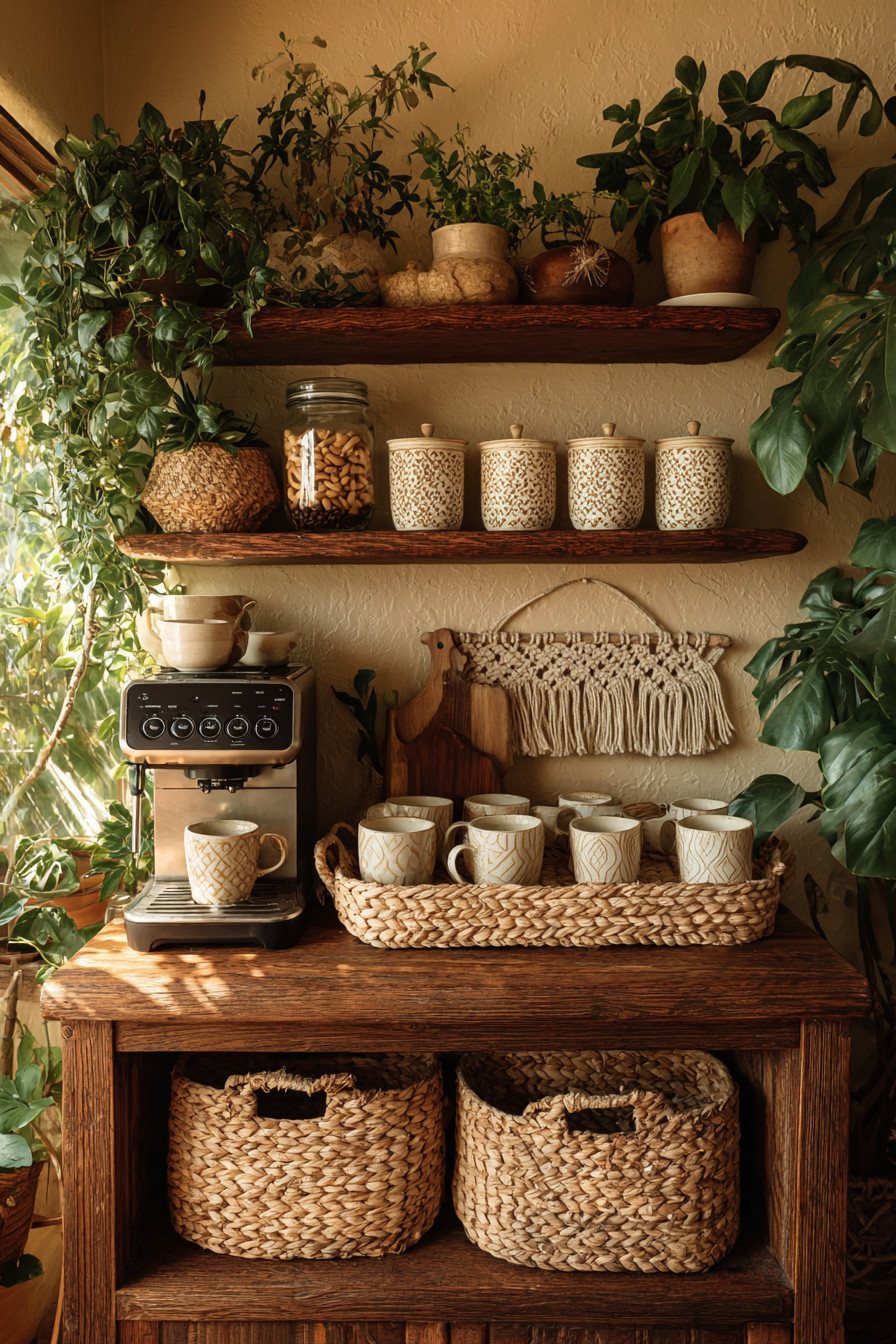 boho coffee station