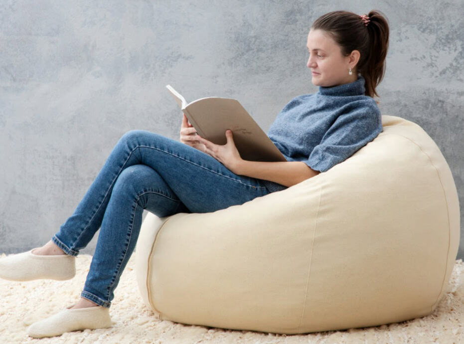 Wool Bean Bag Chair by Home of Wool